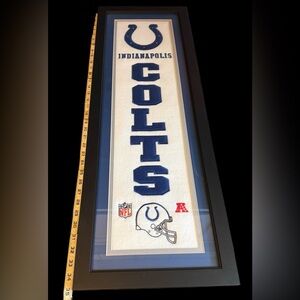 Indianapolis Colts Framed Wall Art - Blue and White Banner